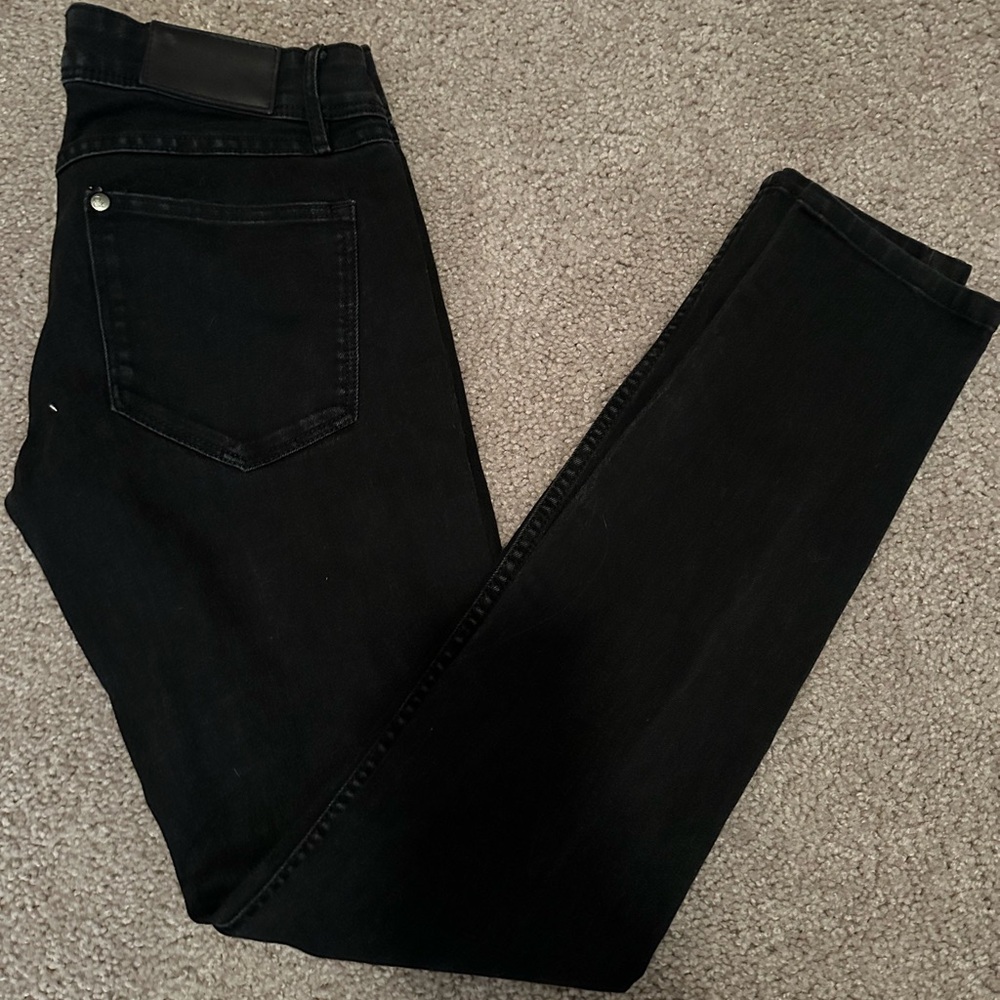 Black H&M Super Skinny Super Low Waist Jeans (26/30)